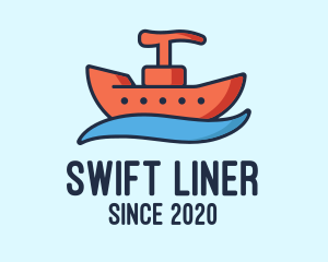 Liquid Sanitizer Boat logo design