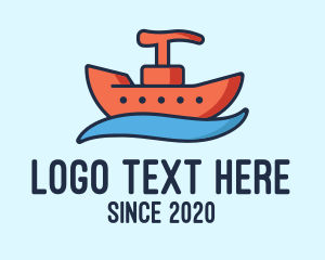 Cargo Ship - Liquid Sanitizer Boat logo design