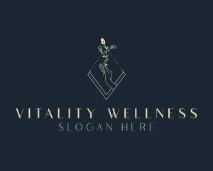 Flower Hand Wellness logo design