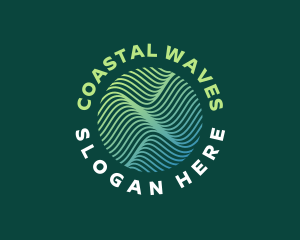 Surf Water Wave logo design