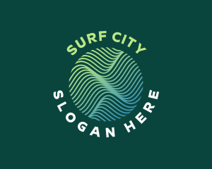 Surf Water Wave logo design