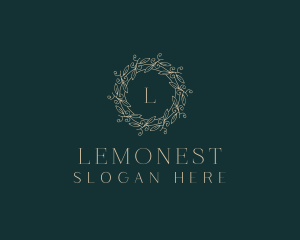 Organic Leaf Wreath  Logo