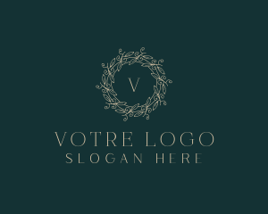 Luxurious - Organic Leaf Wreath logo design