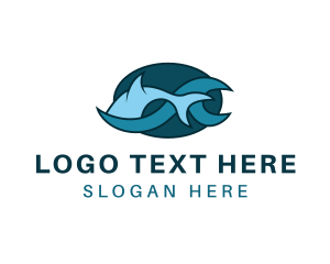 Blue Ocean Fish logo design