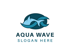 Oceanic - Blue Ocean Fish logo design