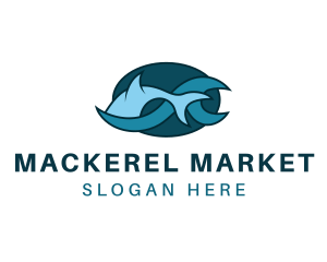 Mackerel - Blue Ocean Fish logo design