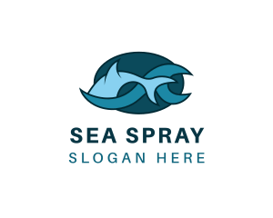 Blue Ocean Fish logo design