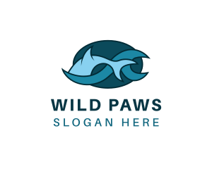 Blue Ocean Fish logo design