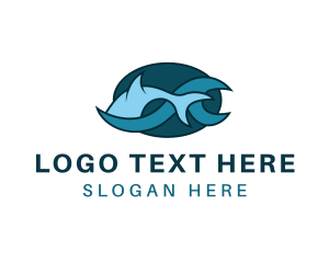 Oceanic - Blue Ocean Fish logo design