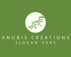 Green Olive Branch logo design