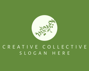 Green Olive Branch logo design