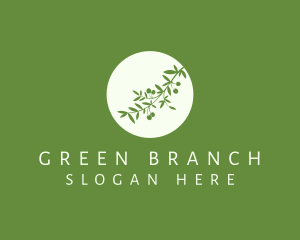 Branch - Green Olive Branch logo design