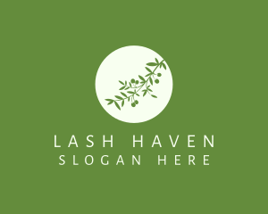 Green Olive Branch logo design