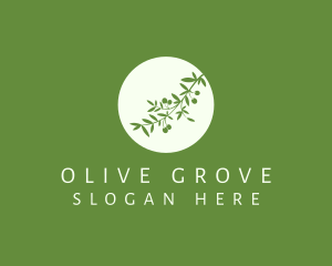 Green Olive Branch logo design