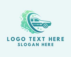 Sedan - Car Wash Water Splash logo design