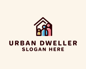 Resident - Family Adoption House logo design