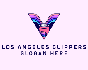 Colorful Soda Letter V Logo