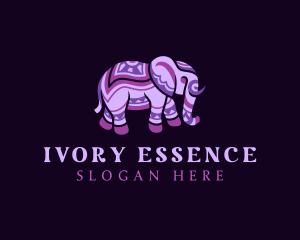 Ivory - Indian Elephant Animal logo design