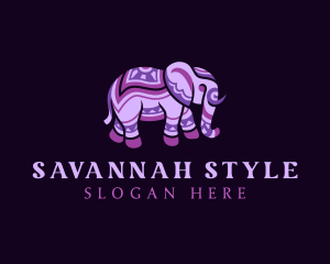 Savannah - Indian Elephant Animal logo design