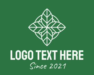 Herb - Leaves Line Art logo design