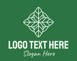 Leaves Line Art Logo