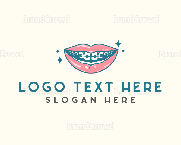 Dental Teeth Brace Logo