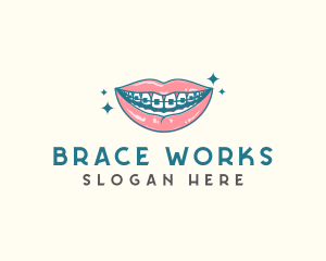 Dental Teeth Brace logo design