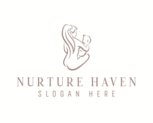 Postpartum - Infant Pediatric Childcare logo design