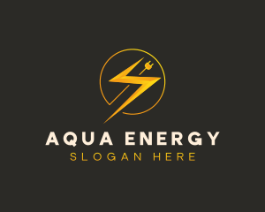 Lightning Electricity Energy logo design