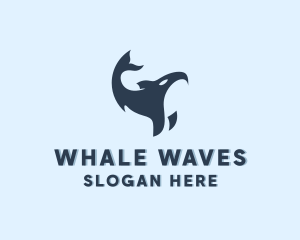 Whale - Orca Whale Waterpark logo design