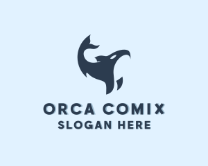 Orca Whale Waterpark logo design