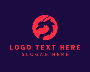 Mythology - Oriental Mythical Dragon logo design