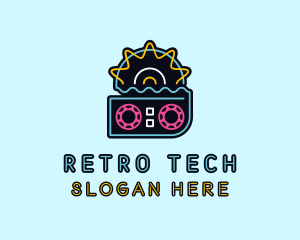 Retro Vinyl Casette Tape logo design