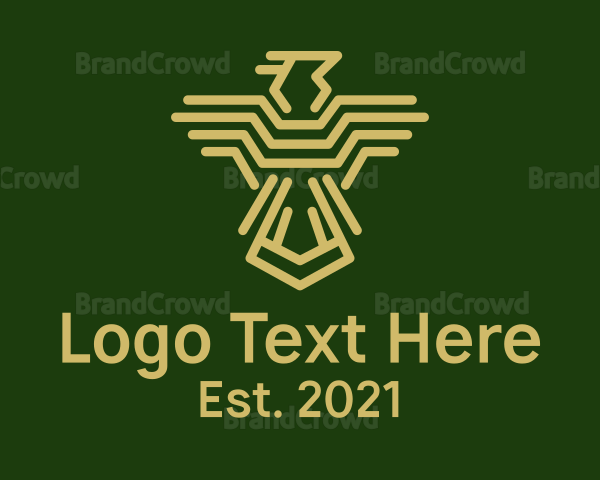 Gold Military Bird Logo