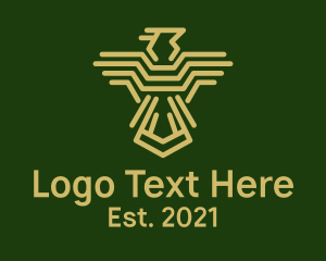 Police - Gold Military Bird logo design