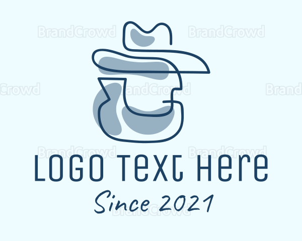 Blue Cowboy Detective Logo