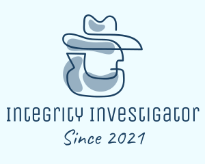  Blue Cowboy Detective logo design