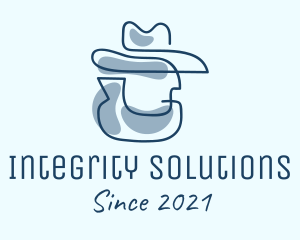 Investigation - Blue Cowboy Detective logo design
