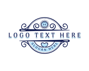 Button - Needle Tailoring Craft logo design