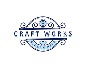 Crafting - Needle Tailoring Craft logo design