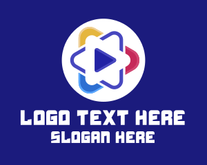 Vlog - Colorful Multimedia Media Play logo design