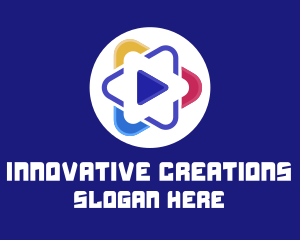 Creator - Colorful Multimedia Media Play logo design