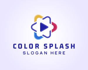 Colorful Multimedia Media Play  logo design