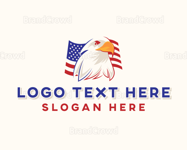 Eagle American Flag Logo