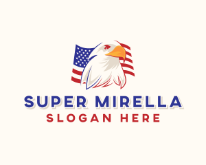 Eagle American Flag  Logo