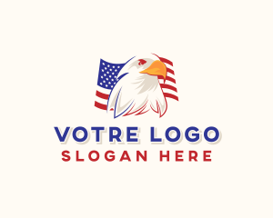 Eagle American Flag  Logo
