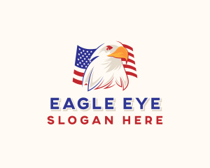 Eagle American Flag  logo design