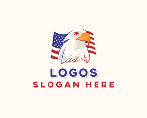 Nation - Eagle American Flag logo design