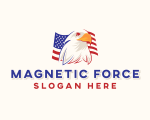 Eagle American Flag  logo design