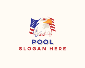 America - Eagle American Flag logo design